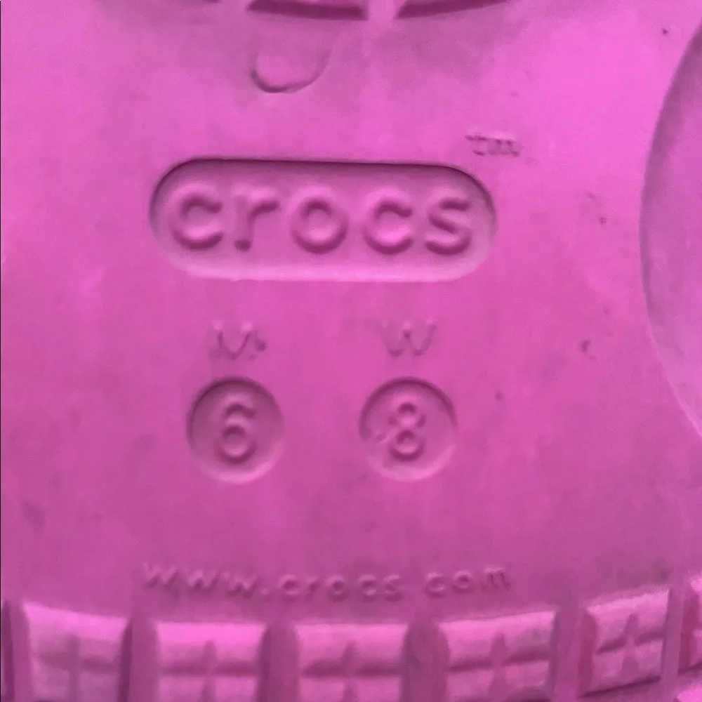 CROCS Fuchsia Slide Sandals